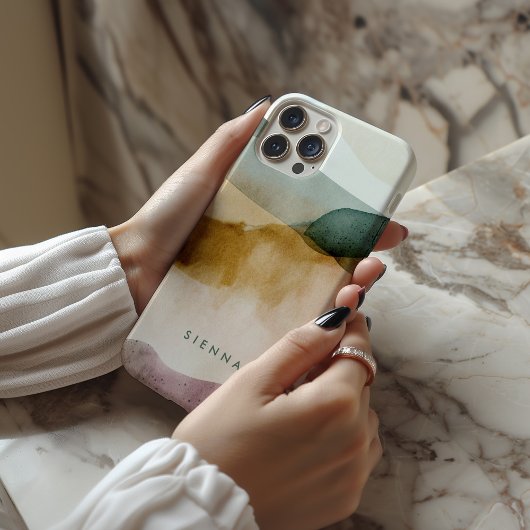 アーストパーソナライズされたーン抽象芸術の水色 Case-Mate iPhoneケース