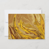 アーストミニマルーン金ゴールドテラコッタアート結婚ズ 出欠カード (裏面)