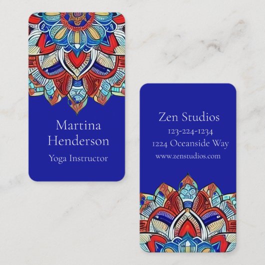 アーストンマンダラヨガ 名刺 (正面/裏面)