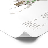 アーストーナショナルパークマップウッドランド子供部屋 ポスター (角)