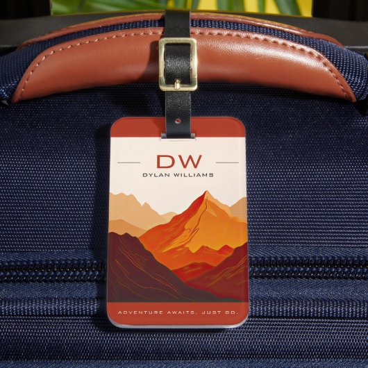 アーストーネモダンズマウンテンズアドベンチャーモノグラム ラゲッジタグ (正面インサイチュ2)