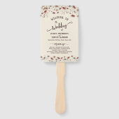 アーストーネ素朴ボホワイルドフラワーズ結婚式 プログラム ハンドファン (正面)