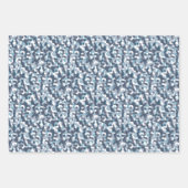 アーストーンと青カモフラージュデザイン ラッピングペーパーシート (正面3)