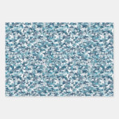 アーストーンと青カモフラージュデザイン ラッピングペーパーシート (正面)