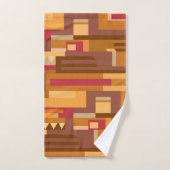 アーストーンの赤い茶色のパターン バスタオルセット (ハンドタオル)