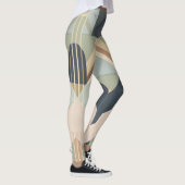 アーストーンアールデコ幾何学パターン レギンス (右)