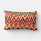 アーストーンイカットシェブロンジグザグパターンストライプパターン ランバークッション (裏面)