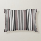 アーストーンエレガントブラウンサバンナのパタストライプーン アクセントクッション (正面)