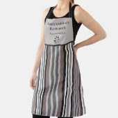 アーストーンエレガントブラウンストライプカスタムキッチン エプロン (インサイチュ)