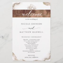 アーストーンエレガント水カラー結婚式 プログラム