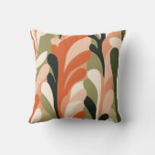 アーストーンオリーブグリーンピンクサンドオレンジ抽象芸術 クッション (裏面)