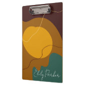 アーストーンオーガニックの形状抽象芸術の背景 クリップボード (左)