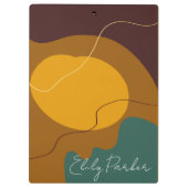 アーストーンオーガニックの形状抽象芸術の背景 クリップボード (裏面)