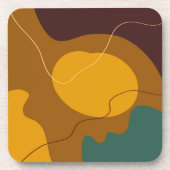 アーストーンオーガニックの形状抽象芸術の背景 コースター (正面)