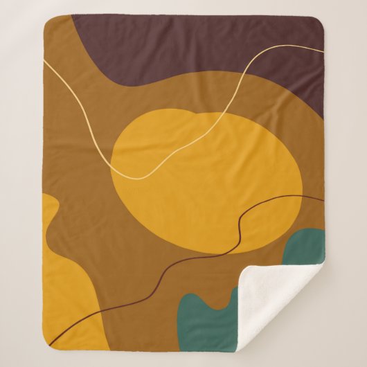 アーストーンオーガニックの形状抽象芸術の背景 シェルパブランケット (正面)