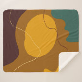 アーストーンオーガニックの形状抽象芸術の背景 シェルパブランケット (正面(横))