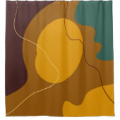 アーストーンオーガニックの形状抽象芸術の背景 シャワーカーテン (正面)