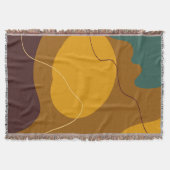 アーストーンオーガニックの形状抽象芸術の背景 スローブランケット (正面)