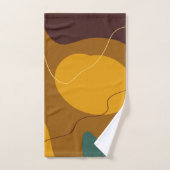 アーストーンオーガニックの形状抽象芸術の背景 バスタオルセット (ハンドタオル)