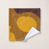 アーストーンオーガニックの形状抽象芸術の背景 バスタオルセット (ウォッシュタオル)