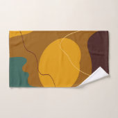 アーストーンオーガニックの形状抽象芸術の背景 バスタオルセット (ハンドタオル)