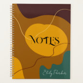 アーストーンオーガニックの形状抽象芸術の背景 プランナー手帳 (正面)