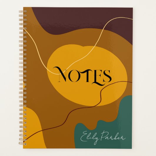 アーストーンオーガニックの形状抽象芸術の背景 プランナー手帳 (正面)