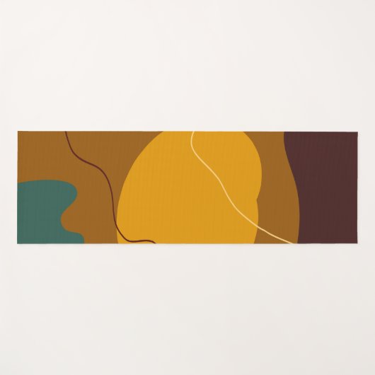 アーストーンオーガニックの形状抽象芸術の背景 ヨガマット (正面(横))