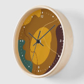 アーストーンオーガニックの形状抽象芸術の背景 壁時計 (傾斜)