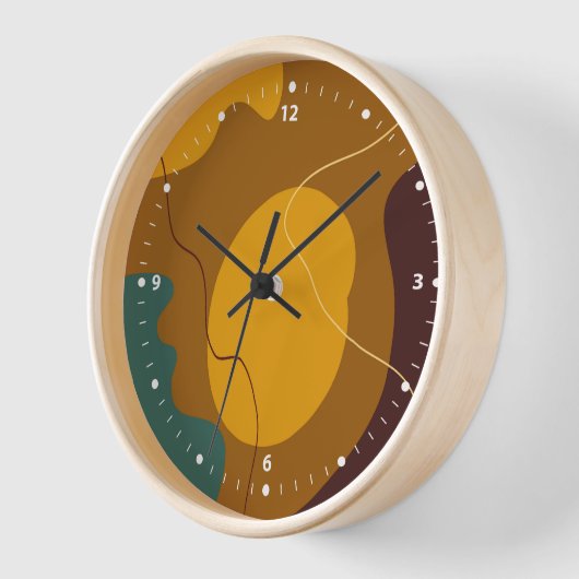 アーストーンオーガニックの形状抽象芸術の背景 壁時計 (傾斜)