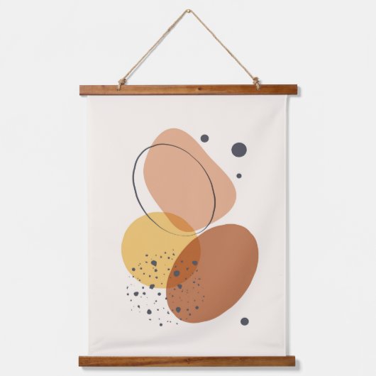 アーストーンオーガニックは3つのコンポジションを形成 吊り下げ型タペストリー (正面)