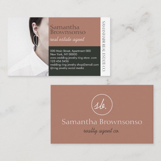 アーストーンカスタムフォト不動産業 名刺 (正面/裏面)