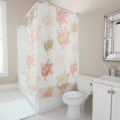 アーストーングリーン&航海のコーラルシーカメ シャワーカーテン (インサイチュ)