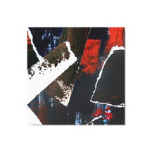 アーストーンコラージュと赤アクセント抽象芸術