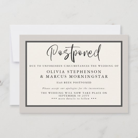 アーストーンズ - 現代の延期イベント発表 招待状 (正面)