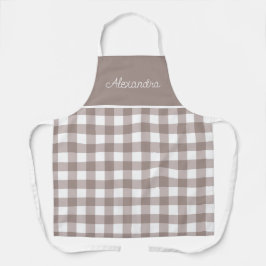アーストーンチェック大人パーソナライズされた料理 エプロン