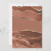 アーストーンテラコッタ金ゴールドアゲートマーブル結婚ズ 招待状 (裏面)