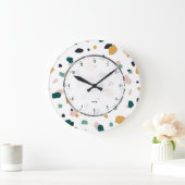 アーストーンテラゾパターン ラージ壁時計 (ホーム)