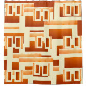 アーストーンデザートサウスウエストサンセットオレンジクリーム シャワーカーテン (正面)