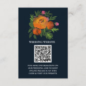 アーストーンバーンオレンジネイビー結婚フローラ エンクロージャーカード (正面)