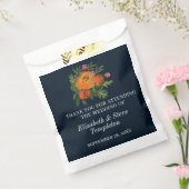 アーストーンバーンオレンジネイビー結婚フローラ フェイバーバッグ (封をした状態)