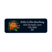 アーストーンバーンオレンジネイビー結婚フローラ ラベル (正面)