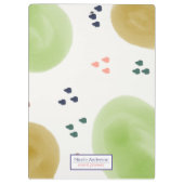 アーストーンパステル抽象芸術ブラシストローク クリップボード (裏面)