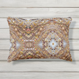 アーストーンビーズプリント アウトドアクッション