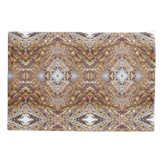 アーストーンビーズプリント 枕カバー (裏面)