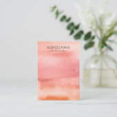 アーストーンピンクオレンジ水彩イヤリングディスプレイ 名刺 (スタンド正面)