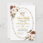 アーストーンフローラパールファースト聖餐式 招待状 (正面)