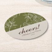 アーストーンフローラ応援!の結婚コースターの好意 ラウンドペーパーコースター (アングル)