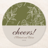 アーストーンフローラ応援!の結婚コースターの好意 ラウンドペーパーコースター (正面)