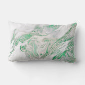 アーストーンミントグリーングレーホワイトマーブル ランバークッション (裏面)